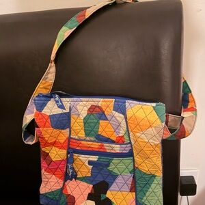 Vintage Rare Vera Bradley Colorful Geometric Crossbody Bag